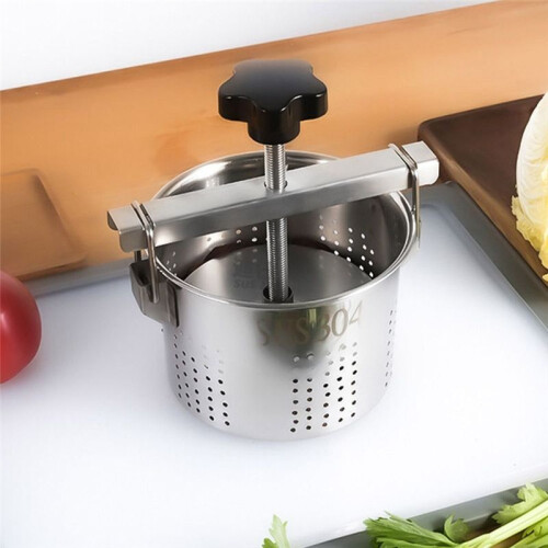 Stainless Steel Vegetable Stuffing Squeezer 1.5L Manual Dumpling Stuffing Squeezer Vegetable Drainer 1