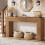 Tribesigns Tribesigns 160 cm Extra Long Console Table  Farmhouse Wood Sofa Table Light Brown 4