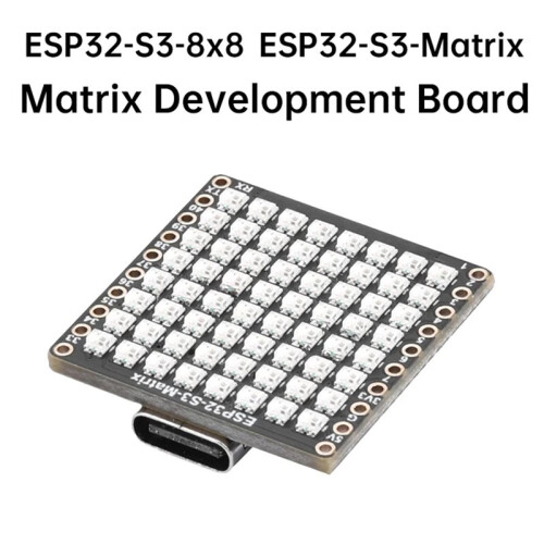 2PCS ESP32-S3-Matrix Development Board Onboard 8x8 RGB LED Matrix QMI8658C Attitude Sensor WIFI  Type-C 1