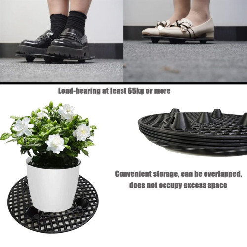 5PCS Heavy Planter Holder Potted Plant Stand, Diameter 12inch Root Controller Chassis Drainage and Ventilation 2