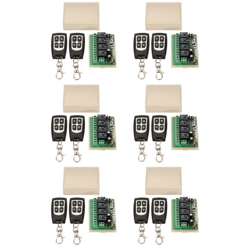 6X 12V 4CH Channel 433Mhz Wireless Remote Control  Integrated Circuit with 12 Transmitter DIY Replace Parts Tool 1
