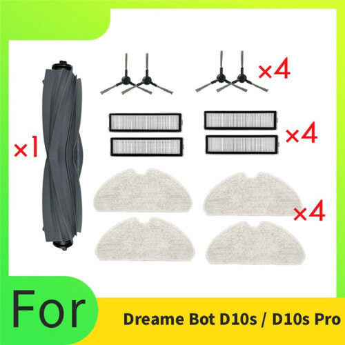 13 Pcs for  Bot D10s / D10s Pro Sweeping Machine Accessories Main Side Brush Mop Filter Dust Bags 1