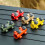 6PCS Awning Canopy Pole Fixed Tube Ground Bracket Windproof Adjustable Tent Support Pole with Ground Nails-Orange 4