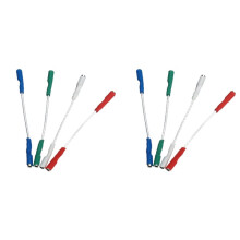 8Pcs/Lot 7N Silver Plated Turntable Phono Cartridge Headshell Wire Leads Cables for 1.2mm-1.3mm Pins