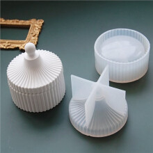 2X Gypsum Candle Cup Silicone Mold DIY Cement Concrete Vase Mold Handmade Epoxy Resin Storage Box Ornaments