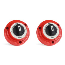 2X Interruptor Seletor de Bateria Dupla para Carro 400A 6-32V 4 Posições de Corte de Energia, Isolador de Bateria para Marinho, Trailer,