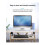 2X Adjustable Keyboard Tray Under Desk Slide Undermount Keyboard Holder Clamp- Rail Height Adjustable 8