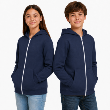 (9 - 10 Years, Navy No Cord-2 Pack) 2 Pack Kids Fleece Zip Up Hoodies Boys Girls Soft