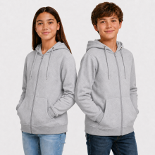 (9 - 10 Years, Heather Grey Same Cord-2 Pack) 2 Pack Kids Fleece Zip Up Hoodies Boys Girls Soft