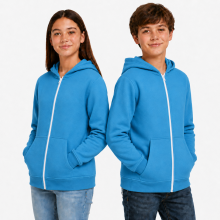 (9 - 10 Years, Turquise No Cord-2 Pack) 2 Pack Kids Fleece Zip Up Hoodies Boys Girls Soft
