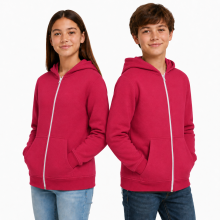 (13 Years, Hot Pink No Cord-2 Pack) 2 Pack Kids Fleece Zip Up Hoodies Boys Girls Soft