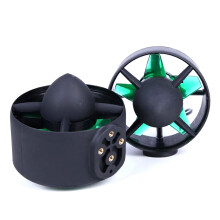 Gör-Det-Själv 24V-48V 800W Undervattenspropeller Borstlös Motor 140mm 5 Paddelpropeller 130N Framdrivning för ROV-Båtdelar, CCW