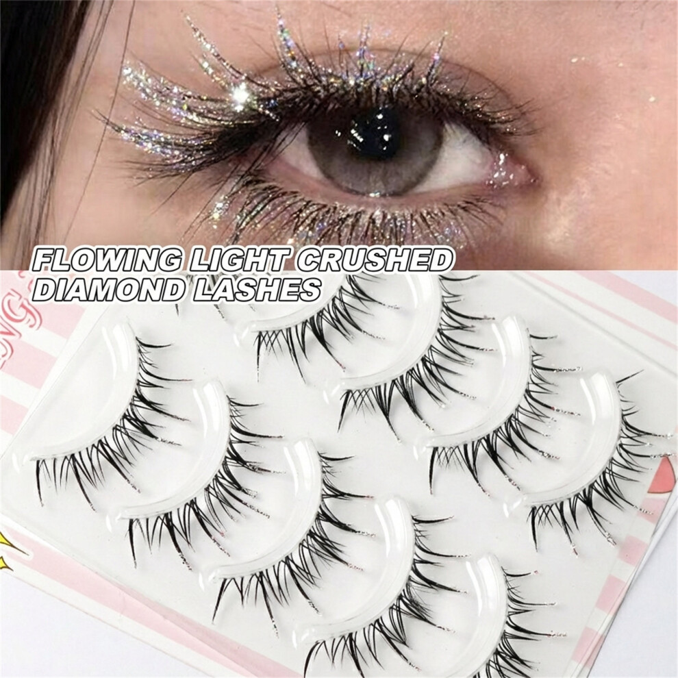 Creation-3C Mermaid Eyelashes W/ Rhinestones For Party & Daily