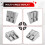 8pcs Magnesium Pencil Sharpener Survival Multi-Function Magnesium Alloy Survival Pencil Sharpener 9