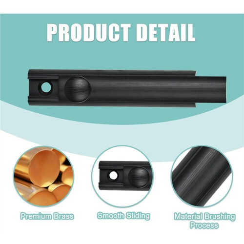3 Inch Solid Brass Surfaces Bolt Black, Heavy Duty Concealed Slide Surfaces Door Bolt, for Doors and Window 2 Pack 2