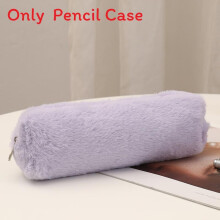 (Purple) Fashionable Pen Plush Case For Students With Extra Storage Space Design Stylish And