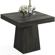 Tribesigns Dining Table for 4 80cm Square Kitchen Table , Grey