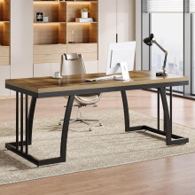 Tribesigns 160 cm Executive Desk Large Office Computer Desk, Vintage Brown