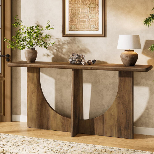 Tribesigns Tribesigns Console Table for Entryway  71-Inch Farmhouse Entryway Table, Rustic Brown