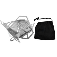 Camp Grill Portable Stainless Steel Camping Stove, Foldable Tabletop BBQ Grill for Outdoor Camping, Picnic (Large)