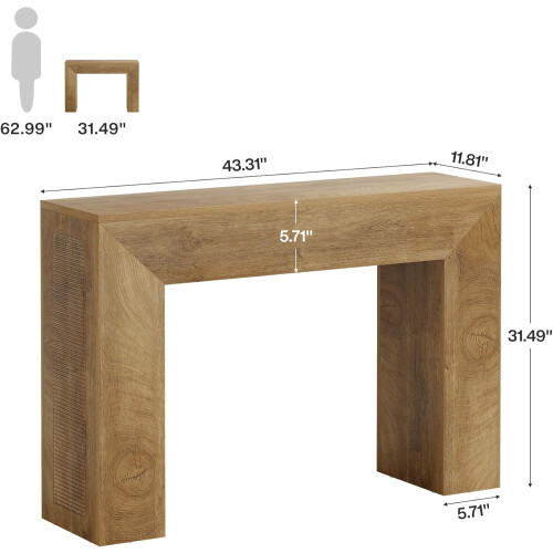 Tribesigns Tribesigns 110 cm Console Table  Wooden Rectangular Sofa Table Behind The Couch