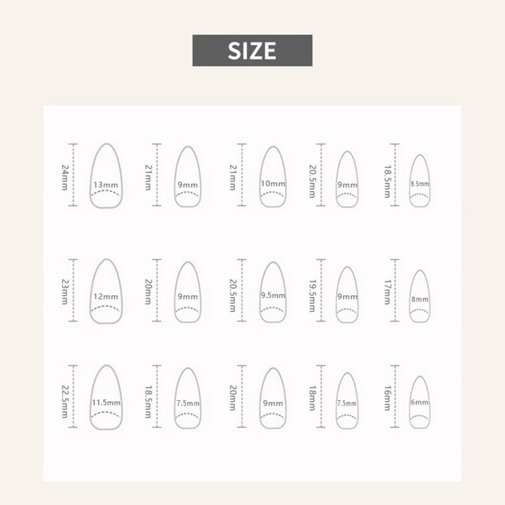 Creation-3C 30Pcs Natural Press-On Nails For Women
