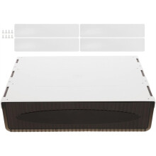 Under Desk Drawer Organizer Box Large Black Hanging Storage Tray for Office and Home Extra Wide Under Shelf Storage