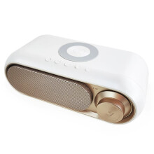 Portable Speaker Subwoofer Home Theater Wireless Charger FM Radio Music Player Digital Alarm Clock