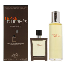Hermès Terre D'hermès 2 Piece Gift Set: Refill Eau de Toilette 125ml - Eau de Toilette 30ml