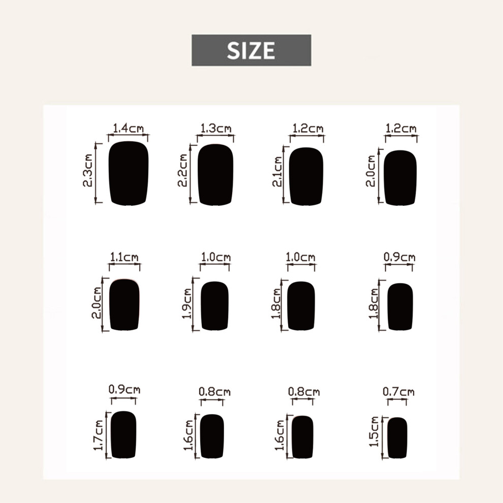 Creation-3C Floral French Fake Nails - Zero Pressure Design