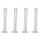 4X 250mL Clear White Plastic Liquid Measurement Graduated Cylinder for Lab Set 1