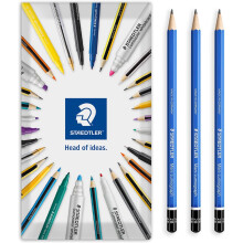 (2B) STAEDTLER 100 Lumograph Graphite Pencils Pack of 3