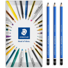 (7B) STAEDTLER 100 Lumograph Graphite Pencils Pack of 3