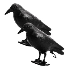 2PCS Crow Decoy, Fake Crow to Keep Birds Away From House, Patio, Porch, Balcony, Roof, Pool, Graden Decoration