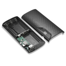 DIY 18650 Battery Power Bank Case DIY Detachable Battery Charger Box for Mobile Phone Power Supply Without Battery Black