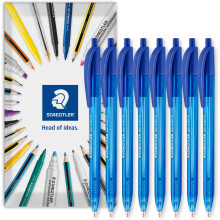 (Blue, 8) STAEDTLER 4230 Retractable Ballpoint Pen Multi-Packs