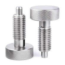 2Pcs Stainless Steel Hand Retractable Spring Plungers with Knurled Handle - Quick Release Locking Pin M10