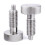 2Pcs Stainless Steel Hand Retractable Spring Plungers with Knurled Handle - Quick Release Locking Pin M10 1