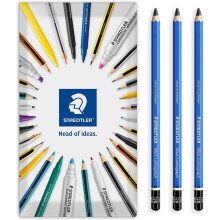 (12B) STAEDTLER 100 Lumograph Graphite Pencils Pack of 3