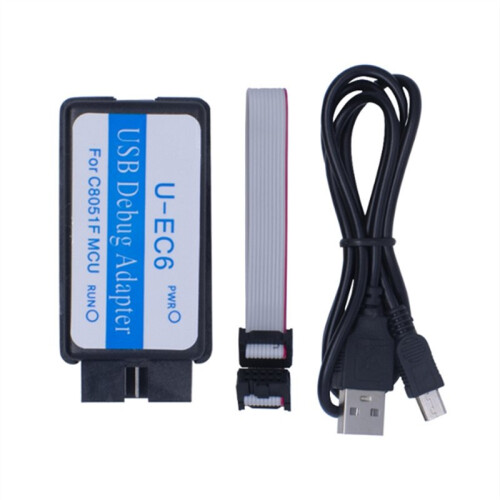 C8051F Emulator 3.3V-5V Downloader Programmer for JTAG /C2 U-EC6/U-EC5/EC3 USB Debug Adapter C8051F00 C8051F3 with Cable
