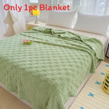 (Green, 70x100cm) Plaid Flannel Pattern Blanket With Soft Touch For Office Nap Air Conditioner Coverage