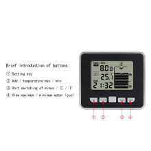 2X Ultrasonic Wireless Water Tank Liquid Level Meter with Temperature Sensor Level Monitor Display