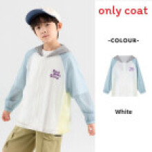 (White,130)Toddler Boys Girls Nylon Spring Coat With Hood And Pockets For Playtime Outdoor