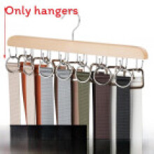 (Yellow)Minimalist Wooden Tie Stand With Thick Material For Clothing And Accessory Organization