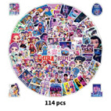 (Style K)Kpop Demon Hunters Sticker Set Y2k Aesthetic Art Funny Decals For Suitcases Huntr X Saja Kpdh Boys