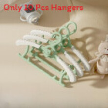 (Green)Infant Baby Clothes Hangers Pp Material Adjustable Non Slip For And Use Toddler