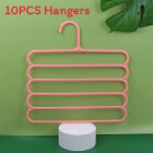 (Pink)Modern Plastic 5layer Clothing And Accessories Organizer For Closet Storage