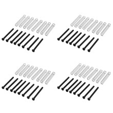 32 Pcs M2.5X32MM Electric Guitar Humbucker Pickups Adjust Height Screw and Spring - Pitch 0.4mm - Black