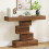 Tribesigns Tribesigns Rustic Console Table  108cm Slim Wood Sofa Side Table(Rustic Brown) 1