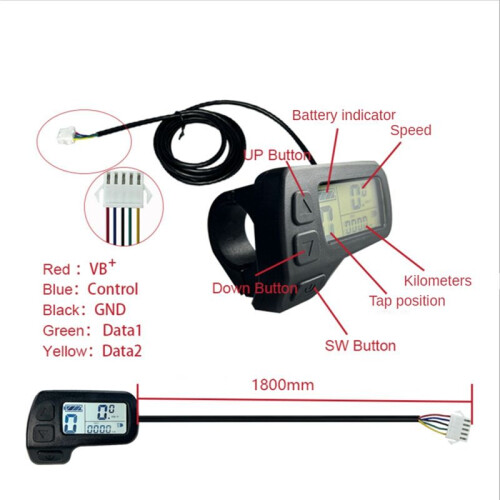 Electric Bicycle Display KT-LCD11 5Pin Display with S M Plug Drive Motor Conversion Ebike Accessories